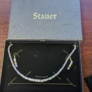Stauer Out of Africa Tanzanite & opal necklace set